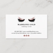 Lange wimpers Make-up Artist Beauty Salon Roos Gol Visitekaartje (Achterkant)