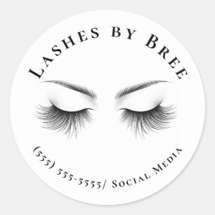 Lange Wimpers Oogwimper Extenties Schoonheid Ronde Sticker
