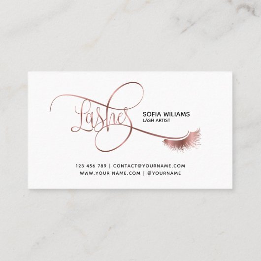 Lange wimpers & wenkbrauwen Make-up Artist Roos Go Klantenkaartje (Achterkant)