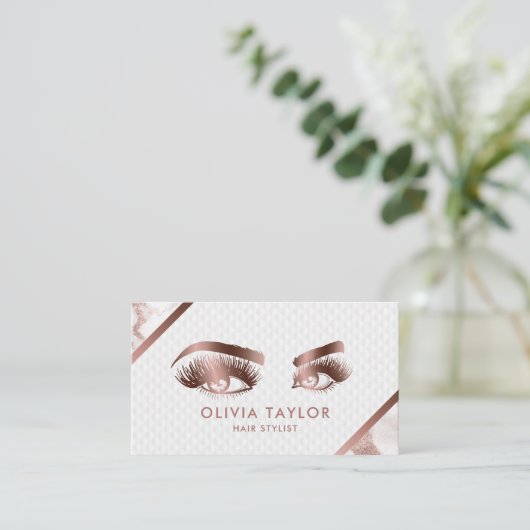 Lange wimpers & wenkbrauwen Make-up Artist Roos Go Visitekaartje (Staand voorkant)