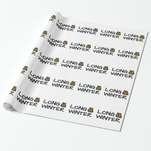 Lange winter cadeaupapier