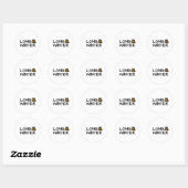 Lange winter ronde sticker (Vel)