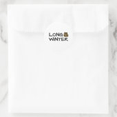 Lange winter ronde sticker (Tas)