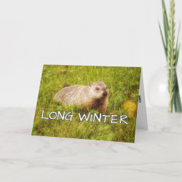 Lange winter wenskaart kaart