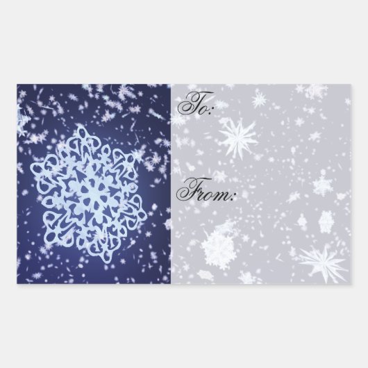 Lange Winter's Night Gift Label Stickers (Voorkant)