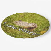 Lange winterse borden papieren bordje (Gekanteld)