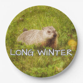 Lange winterse borden papieren bordje