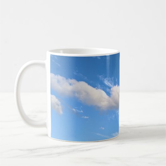 Lange witte wolk koffiemok (Links)