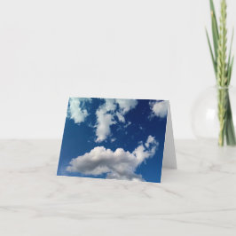 Lange zachte wolk bedankkaart