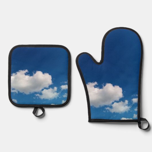 Lange zachte wolk ovenwant & pannenlap set (Voorkant)