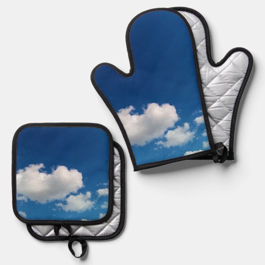 Lange zachte wolk ovenwant & pannenlap set (Voorkant / Achterkant)