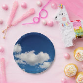 Lange zachte wolk papieren bordje (Feest)