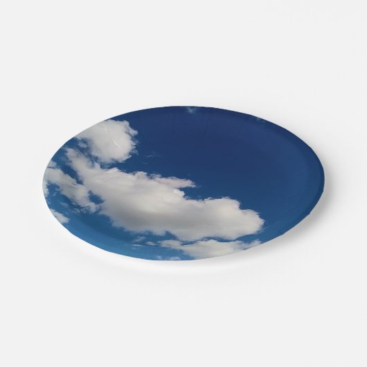 Lange zachte wolk papieren bordje (Gekanteld)