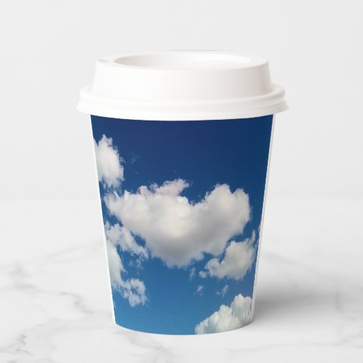 Lange zachte wolken papieren bekers (Achterkant)