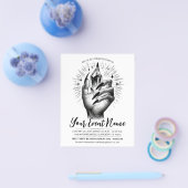 Lange zwarte nagels Crystal Energy Magic  Flyer (Enkel)