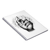 Lange zwarte nagels & Crystal Magic Spell Grimoire Notitieboek (Rechterzijde)