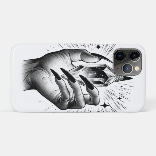 Lange zwarte spijkers & Crystal Energy Magic  Case-Mate iPhone Case (Achterkant (horizontaal))