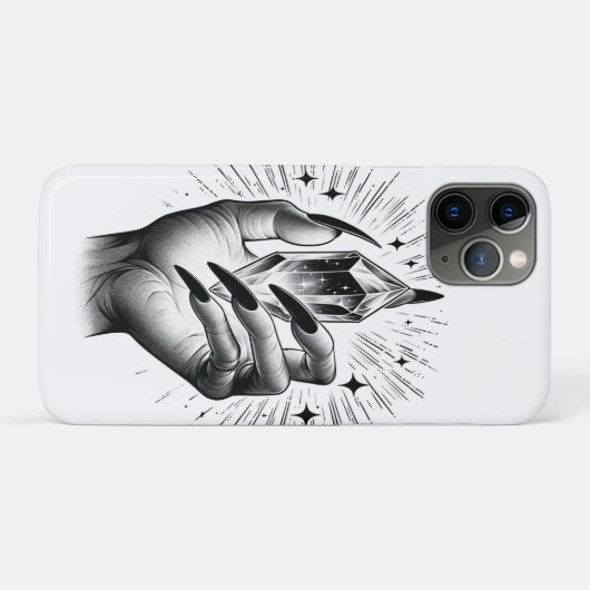 Lange zwarte spijkers & Crystal Energy Magic  Case-Mate iPhone Case (Achterkant (horizontaal))