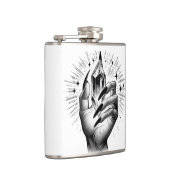 Lange zwarte spijkers & Crystal Energy Magic  Heupfles (Rechts)