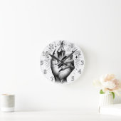 Lange zwarte spijkers & Crystal Energy Magic  Ronde Klok (Huis)