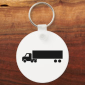 lange zwarte vrachtwagen sleutelhanger (Voorkant)