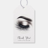 Lange Zwarte Wispy Wimpers Lash Extensions Beauty Cadeaulabel (Voorkant)