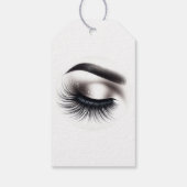 Lange Zwarte Wispy Wimpers Lash Extensions Beauty Cadeaulabel (Achterkant)