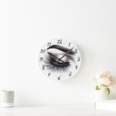 Lange Zwarte Wispy Wimpers Lash Extensions Beauty Ronde Klok (Huis)