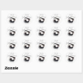 Lange Zwarte Wispy Wimpers Lash Extensions Beauty Ronde Sticker (Vel)