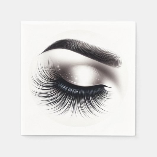 Lange Zwarte Wispy Wimpers Lash Extensions Beauty Servet (Voorkant)