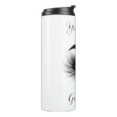 Lange Zwarte Wispy Wimpers Lash Extensions Beauty Thermosbeker (Gedraaid links)