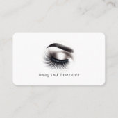 Lange Zwarte Wispy Wimpers Lash Extensions Beauty Visitekaartje (Voorkant)