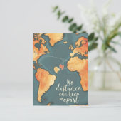 langeafstandsliefde-Kaart Briefkaart (Staand voorkant)