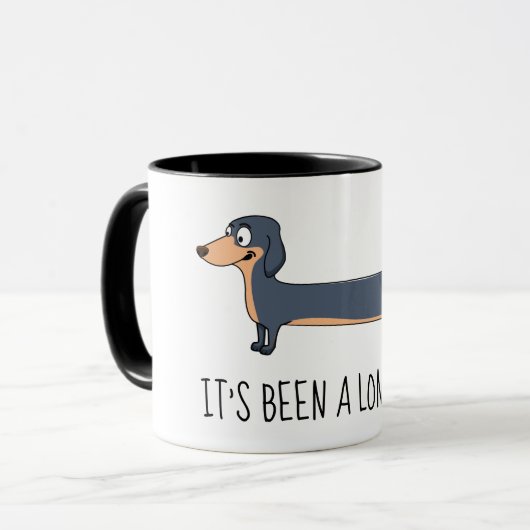 Langedag Dachshund 11 oz Combo Mok (Voorkant links)