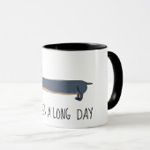 Langedag Dachshund 11 oz Combo Mok (Voorkant rechts)
