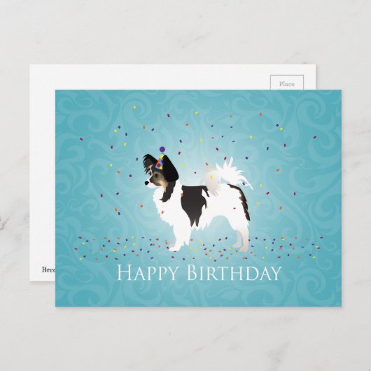 Langehardende Chihuahua Birthday Design Briefkaart (Voorkant / Achterkant)