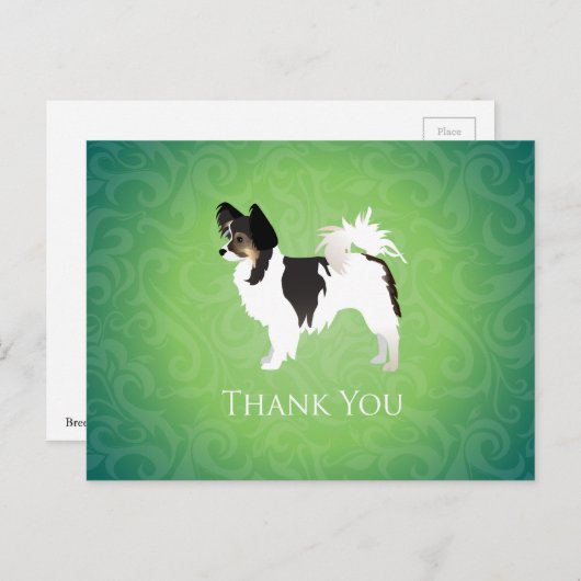 Langehardende Chihuahua Dank u voor uw ontwerp Briefkaart (Voorkant / Achterkant)