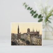 Langen Market and Court House, Danzig, West Prussi Briefkaart (Staand voorkant)