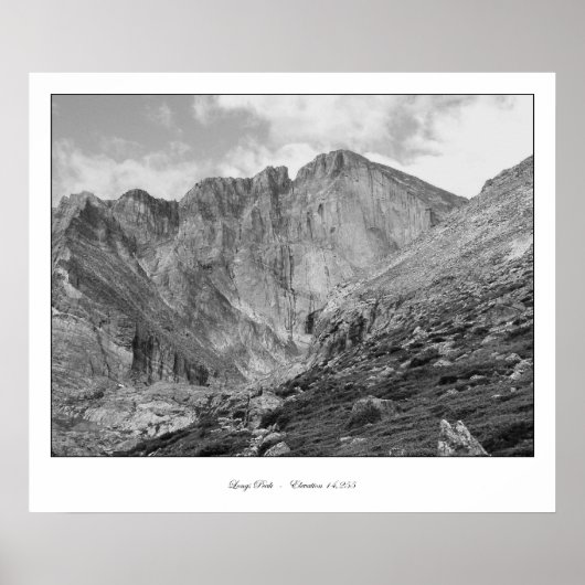 Langen Peak Beauful Rugged Rocky Mountain Poster (Voorkant)