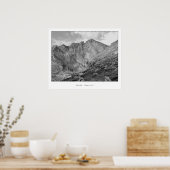 Langen Peak Beauful Rugged Rocky Mountain Poster (Keuken)