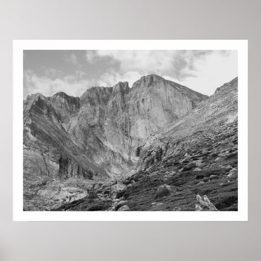 Langen Peak Beauful Rugged Rocky Mountain Poster (Voorkant)
