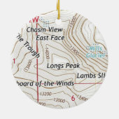 Langen Peak Colorado Fourteener Keramisch Ornament (Achterkant)