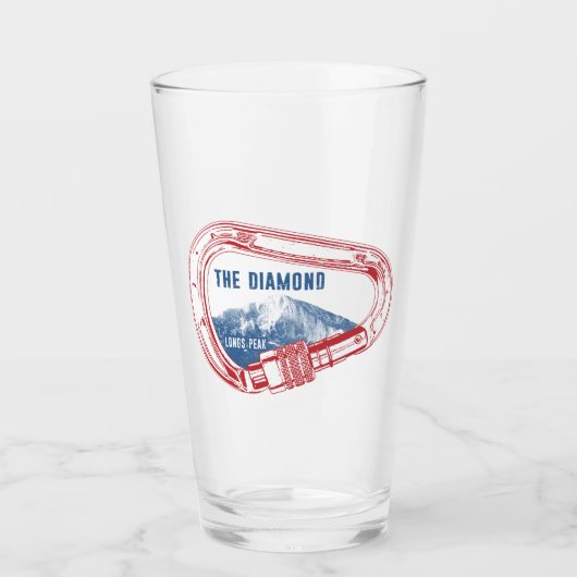 Langen Peak Diamond Rock Beklimming Carabiner Glas (Voorkant)