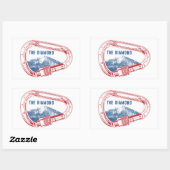 Langen Peak Diamond Rock Beklimming Carabiner Rechthoekige Sticker (Vel)