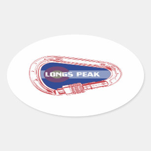 Langen Piekbeklimmer Carabiner Ovale Sticker