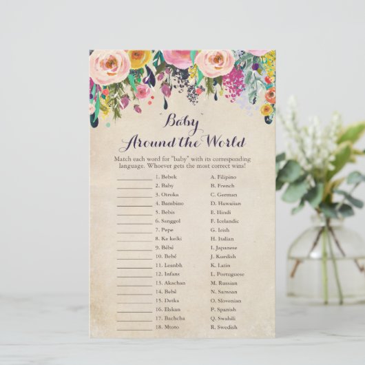 Langere Baby rond het Wereldvertaalspel (Staand voorkant)