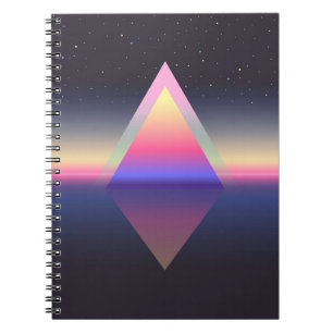 Langere driehoek. Ethereum concept. futuristische Notitieboek