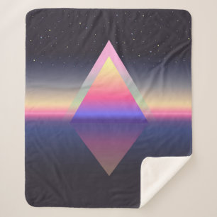 Langere driehoek. Ethereum concept. futuristische Sherpa Deken