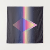 Langere driehoek. Ethereum concept. futuristische  Wandkleed (Voorkant (horizontaal))