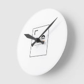 Langetermijnbelegger Ronde Wandklok - stilte thema (Hoek)